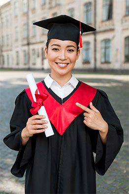 Beautiful female student with books smiling Beautiful female student holding books and smile to the camera isolated on white background